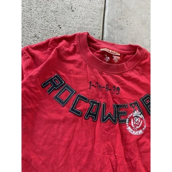 Rocawear Shirt Mens 3XL Red 99 Roc Applique Logo Graphic Tee Hip Hop Streetwear - Picture 4 of 10